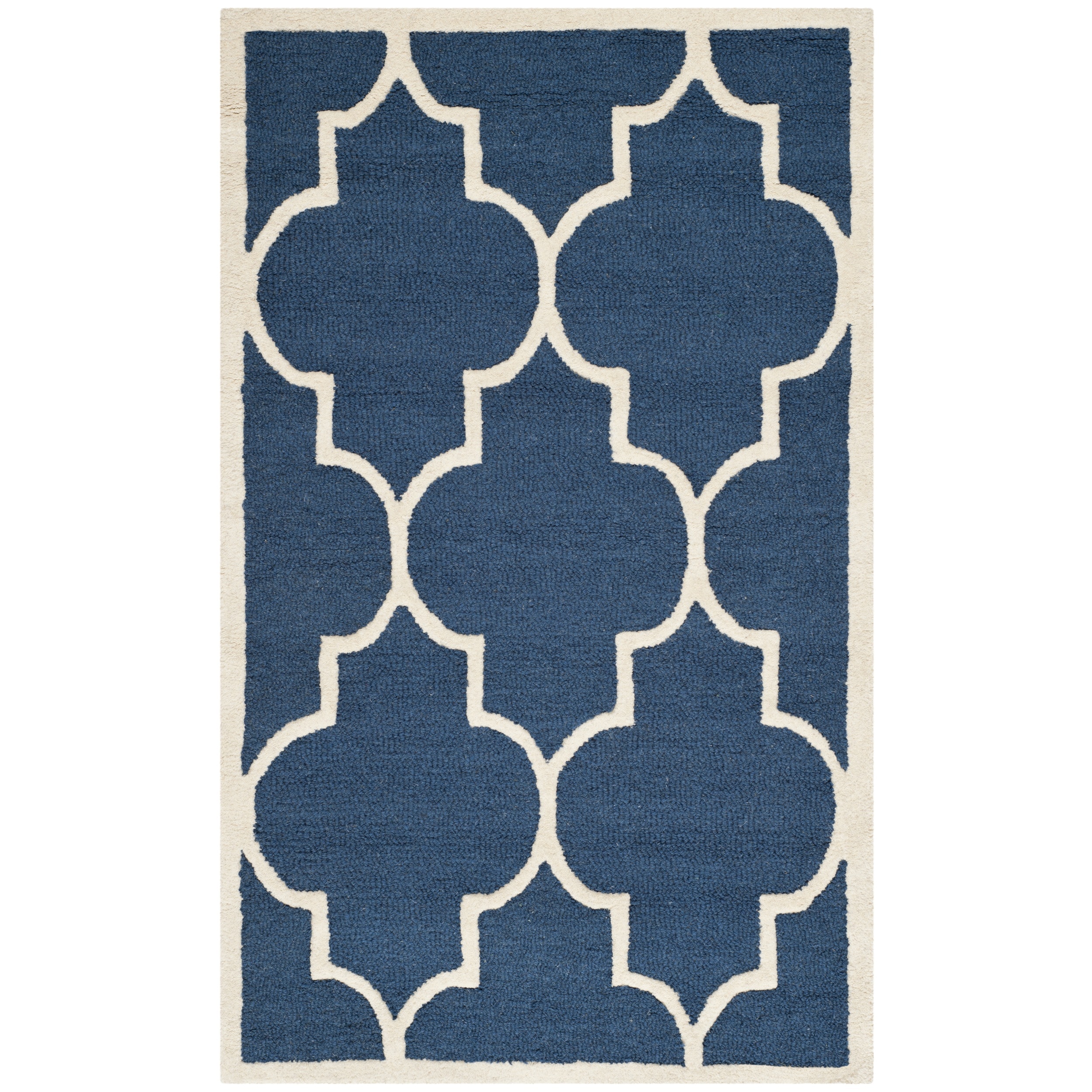 Safavieh Handmade Cambridge Moroccan Navy Traditional Wool Rug