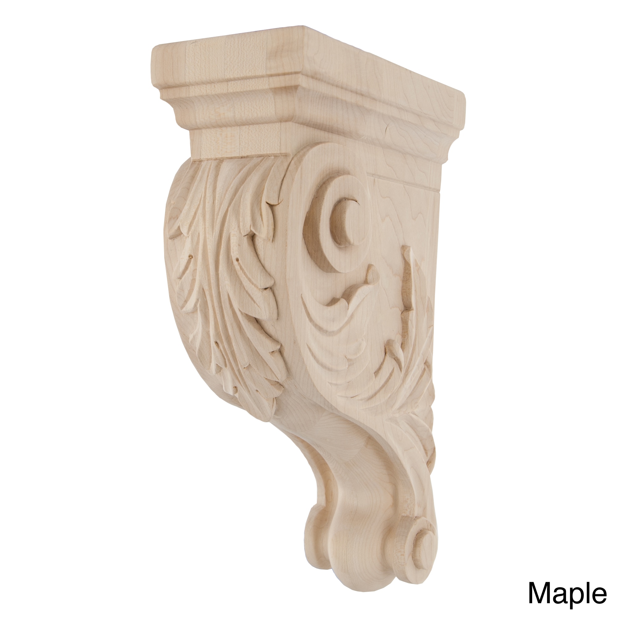 Gliderite Acanthus Leaf Bracket Hand carved Solid Hardwood Corbel