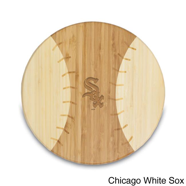 Picnic Time Homerun MLB American League 12-inch Baseball-shaped Cutting Board - Brown/Chicago White Sox