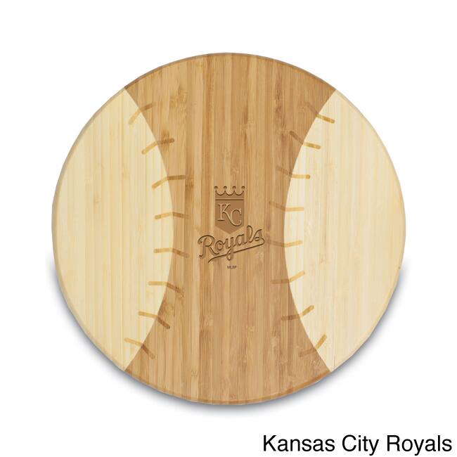 Picnic Time Homerun MLB American League 12-inch Baseball-shaped Cutting Board - Brown/Kansas City Royals