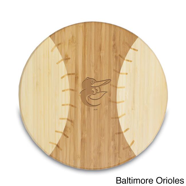 Picnic Time Homerun MLB American League 12-inch Baseball-shaped Cutting Board - Brown/Baltimore Orioles
