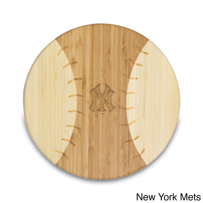 Picnic Time Homerun MLB American League 12-inch Baseball-shaped Cutting Board - Brown/New York Yankees