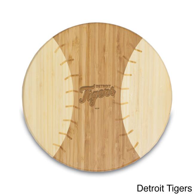Picnic Time Homerun MLB American League 12-inch Baseball-shaped Cutting Board - Brown/Detroit Tigers