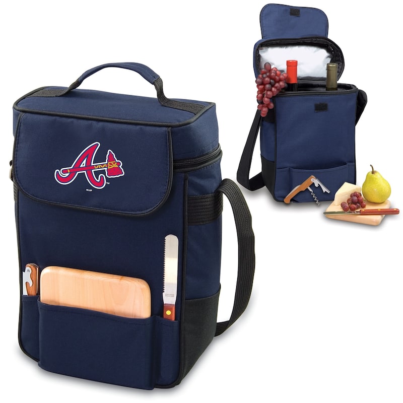 MLB 'Duet' Two-bottle Wine and Cheese Cooler Tote - Blue/Milwaukee Brewers