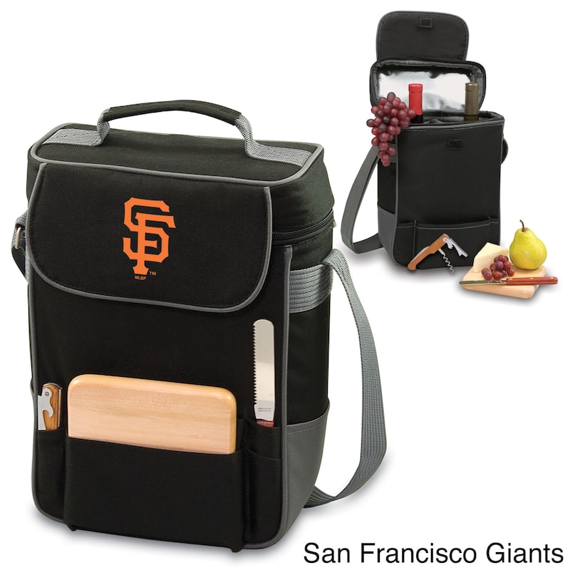 MLB 'Duet' Two-bottle Wine and Cheese Cooler Tote - Black/San Francisco Giants