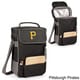 preview thumbnail 12 of 12, MLB 'Duet' Two-bottle Wine and Cheese Cooler Tote Black/Pittsburgh Pirates