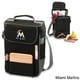 preview thumbnail 11 of 12, MLB 'Duet' Two-bottle Wine and Cheese Cooler Tote Black/Miami Marlins
