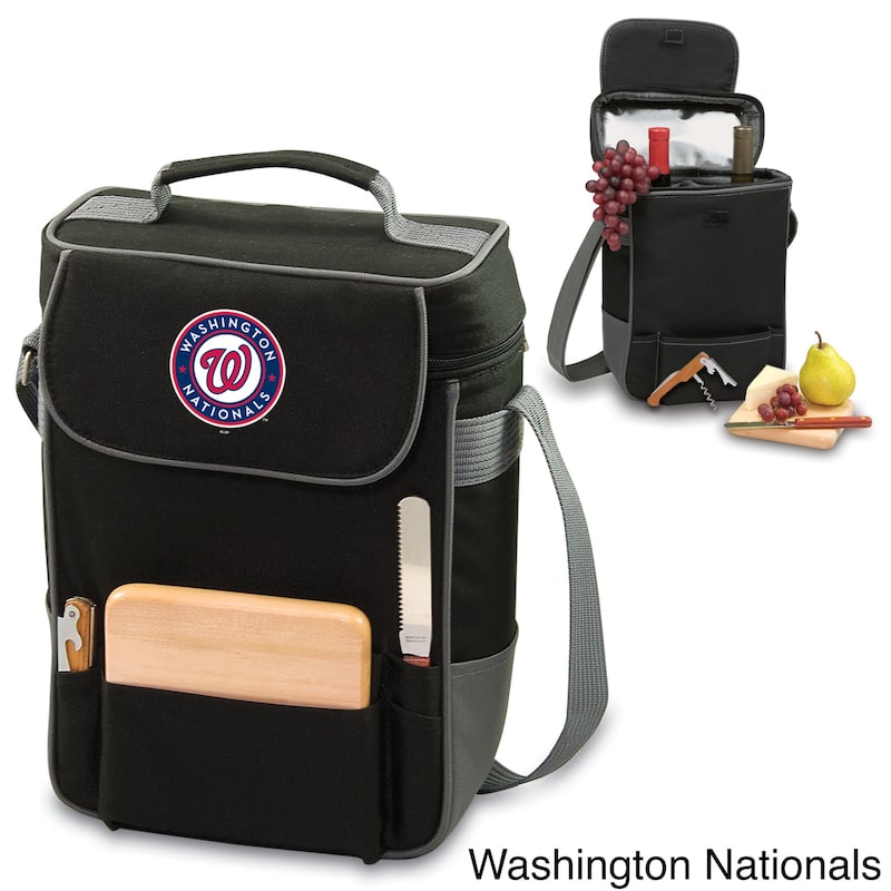 MLB 'Duet' Two-bottle Wine and Cheese Cooler Tote - Black/Washington Nationals