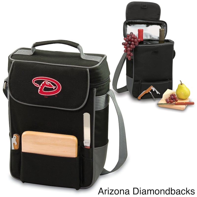 MLB 'Duet' Two-bottle Wine and Cheese Cooler Tote - Black/Arizona Diamondbacks