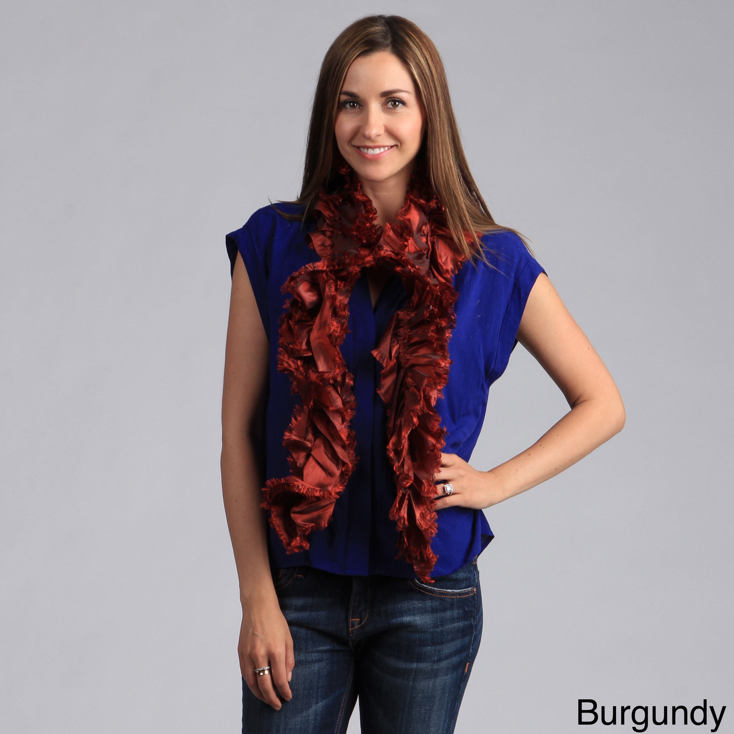 Saro Ruffle Design Scarf