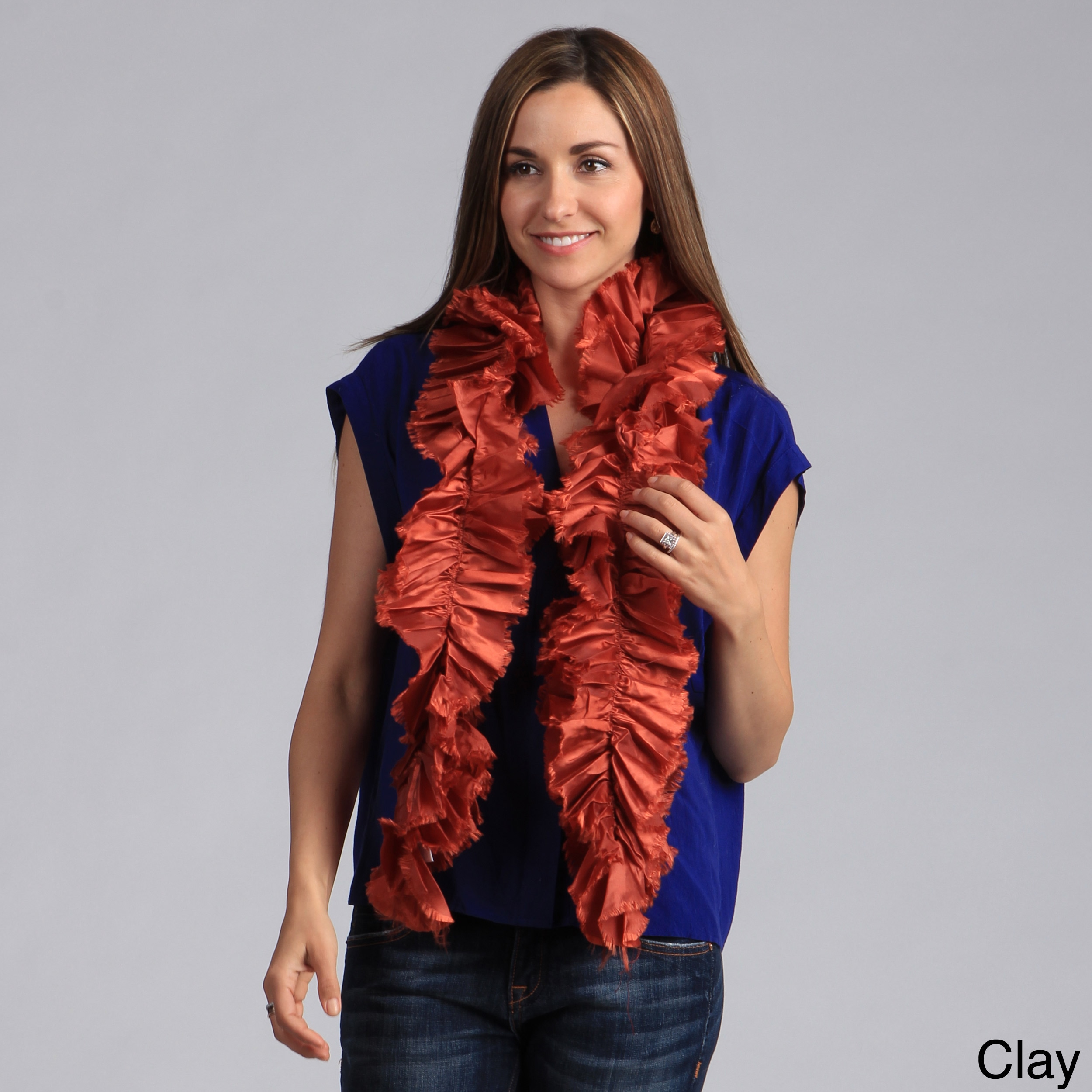 Saro Ruffle Design Scarf