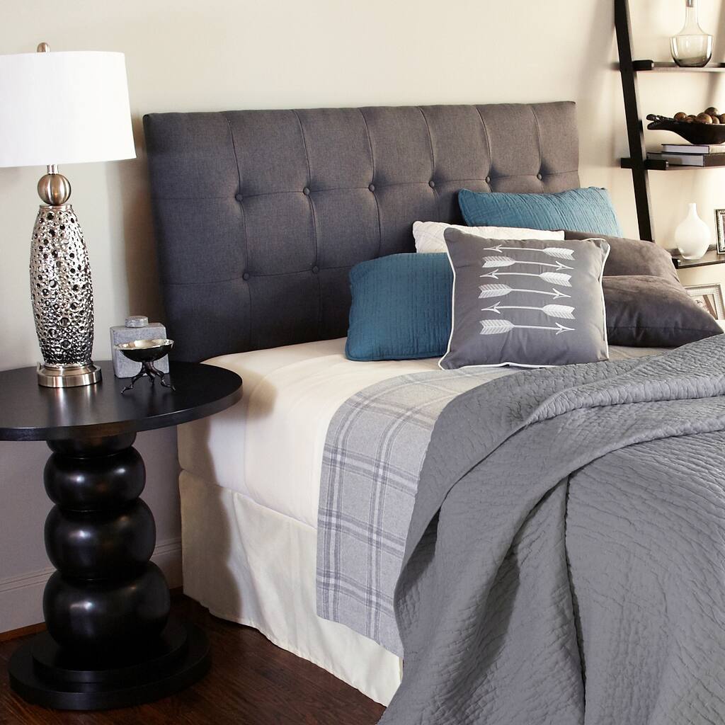Humble + Haute Stratton Charcoal Upholstered Headboard