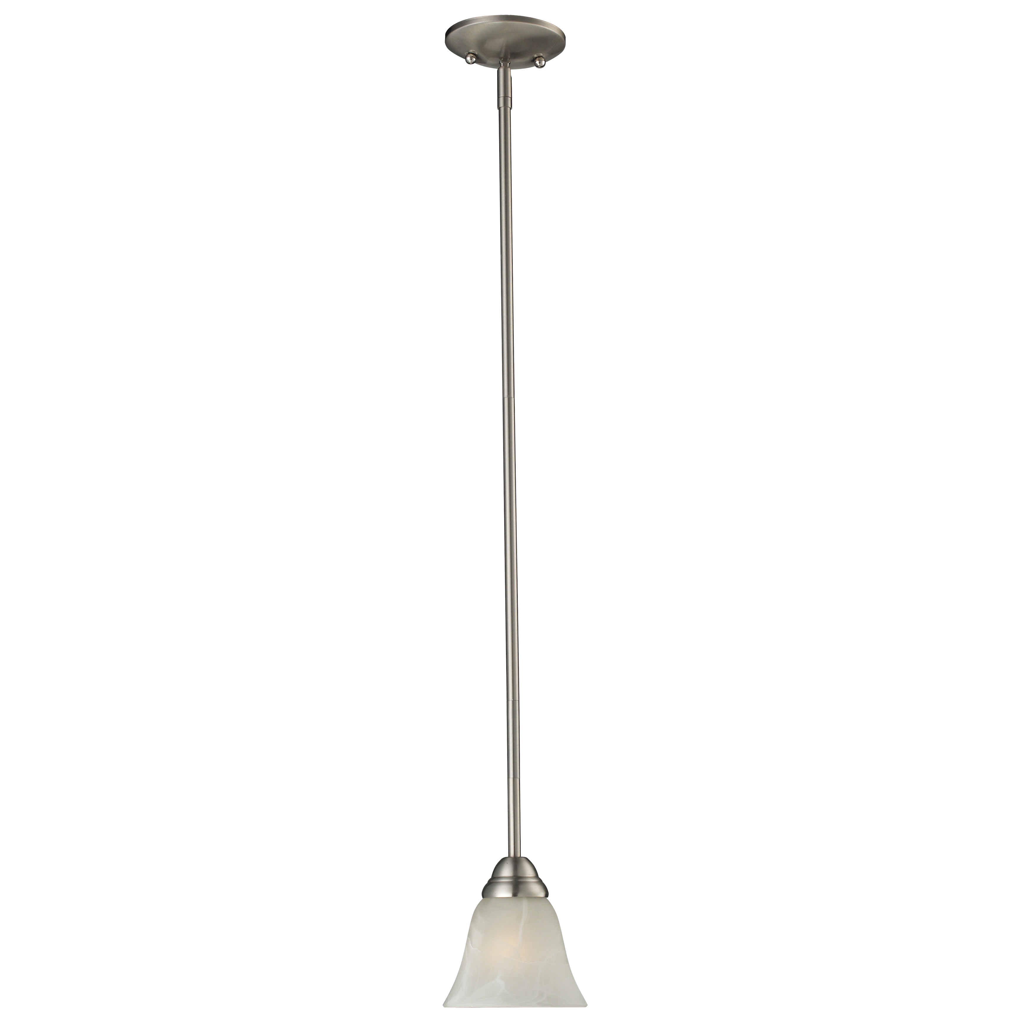 Athena 1 light Brushed Nickel Mini Pendant Lamp