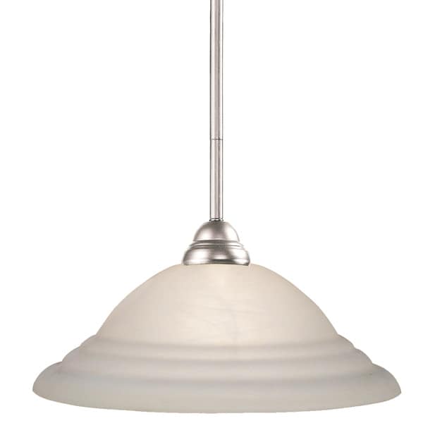 Riviera Brushed Nickel 1-light Pendant Lamp