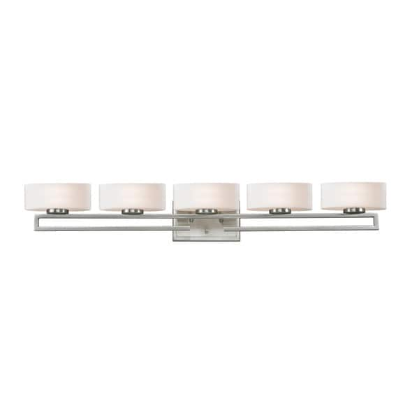 Cetynia 5 Light Brushed Nickel Vanity Overstock 7967076