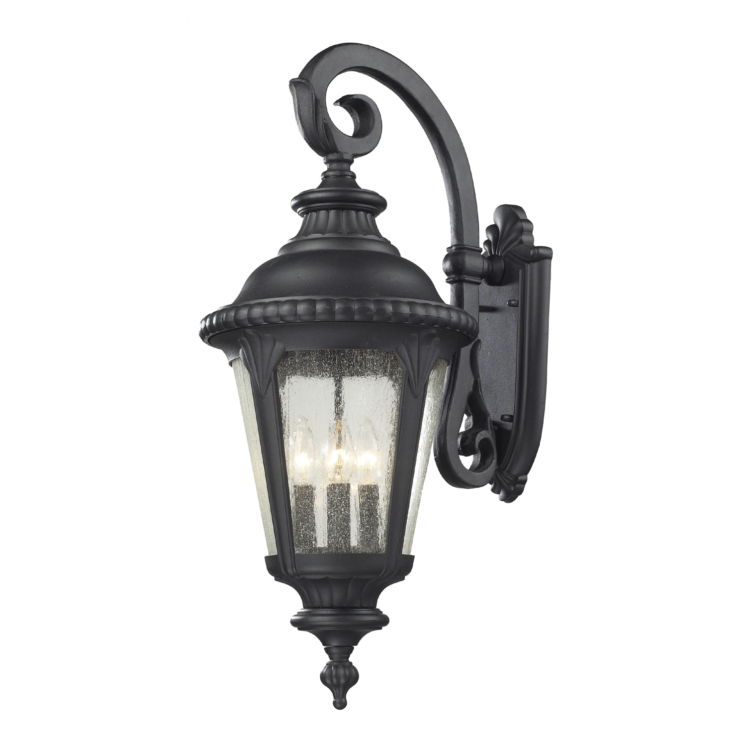 Medow 4 light Black Outdoor Wall Fixture