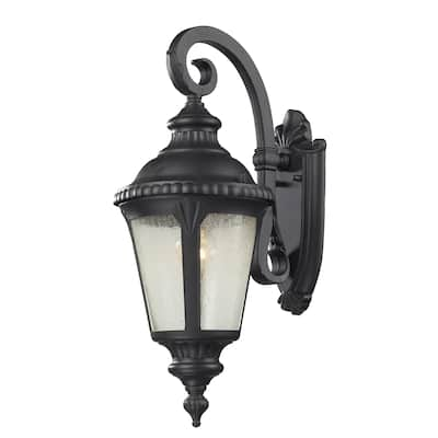 Medow 1-light Black Outdoor Wall Fixture