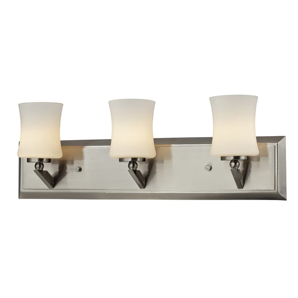 Elite Brushed Nickel Two Light Vanity Fixture