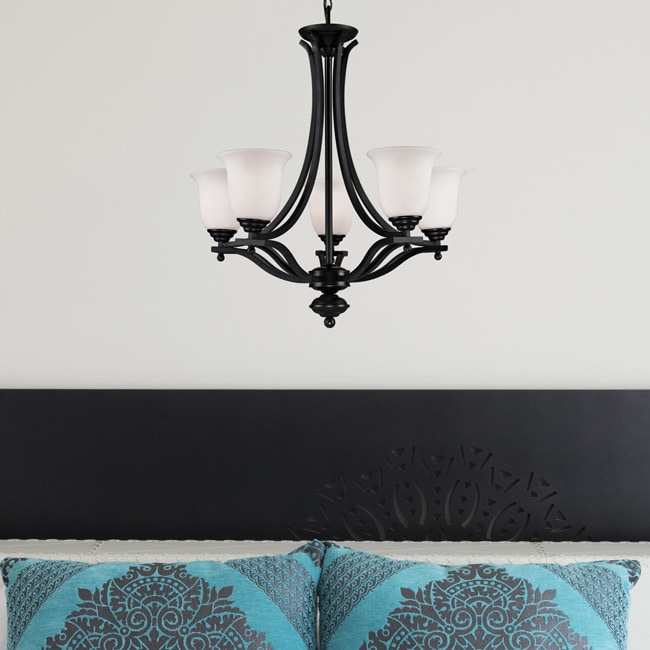 Lagoon 5-light Bronze Finish Chandelier (Lagoon Bronze 5 Light Chandelier) - Chandeliers For Bedrooms by Overstock.com