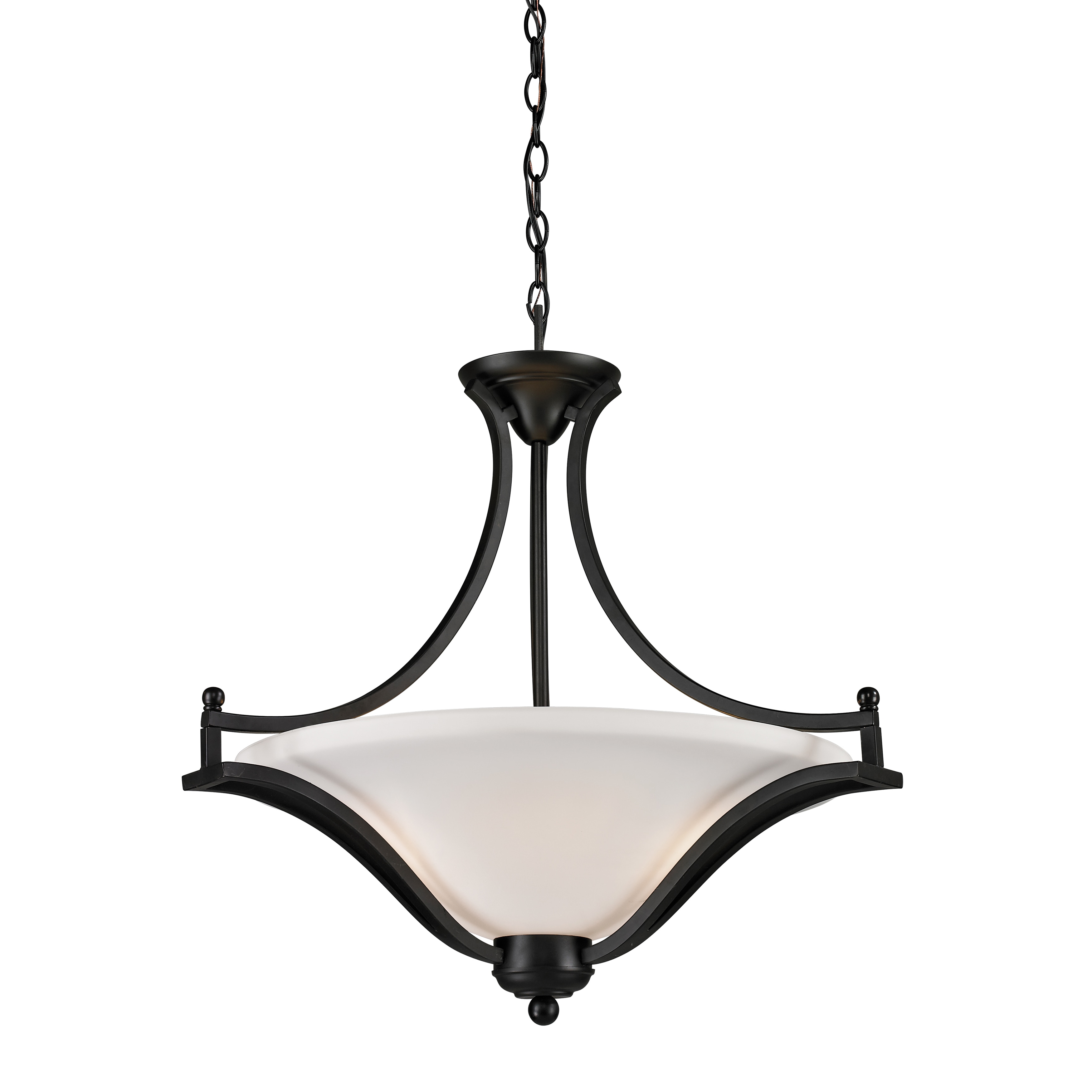 Lagoon Matte Black Three light Indoor Pendant