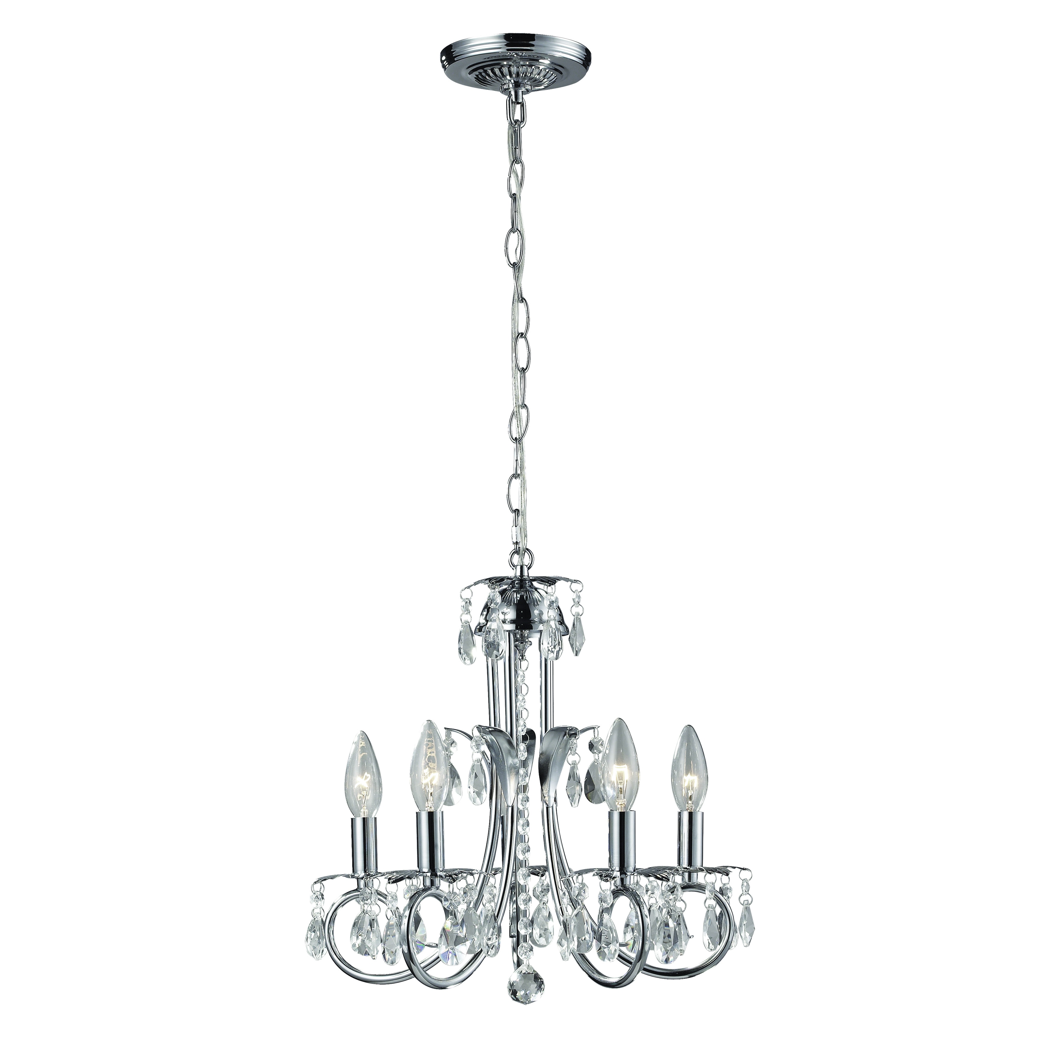 Pearl Chrome 5 light Chandelier