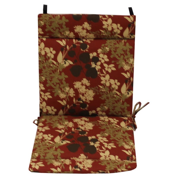 Blazing Needles Multicolored Print Outdoor Seat/Back Chair/Rocker Cushion
