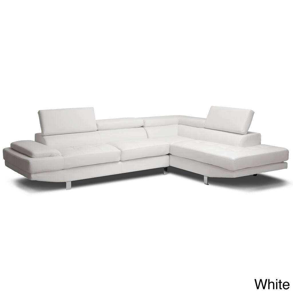 Baxton Studio Selma BondedLeather Modern Sectional Sofa