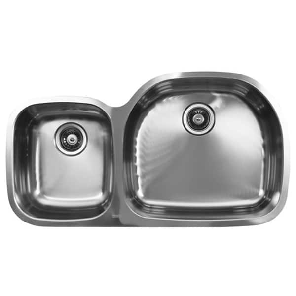 Ukinox D537.60.40.8R 60/40 Double Basin Stainless Steel Undermount ...