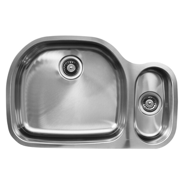 Ukinox D537.80.20.8L 80/20 Double Basin Stainless Steel Undermount Kitchen Sink