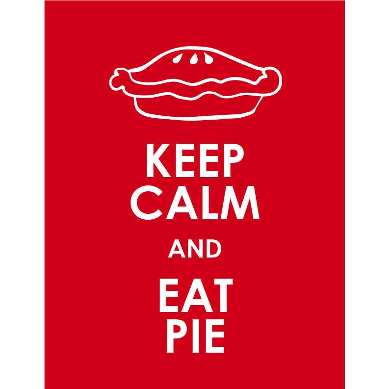 'Keep Calm and Eat Pie' Unframed Print