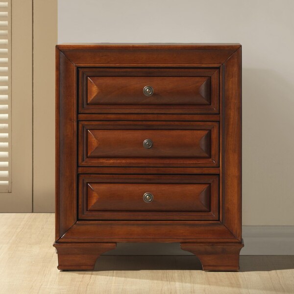 Veronica Oak Finish Nightstand Overstock 7967692
