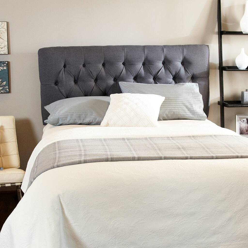 Humble + Haute Halifax Charcoal Diamond Tufted Headboard