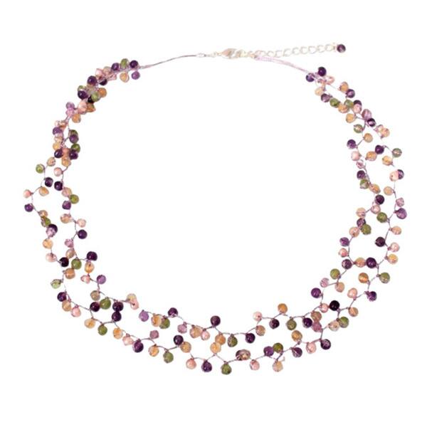 NOVICA Multi-Gem Amethyst Cultured Freshwater Pearl Silver Plated Beaded Bracelet 'Mystic Passion' NOVICA Multi-Gem Amethyst Cultured Freshwater Pearl Silver Plated Beaded Bracelet 'Mystic Passion'