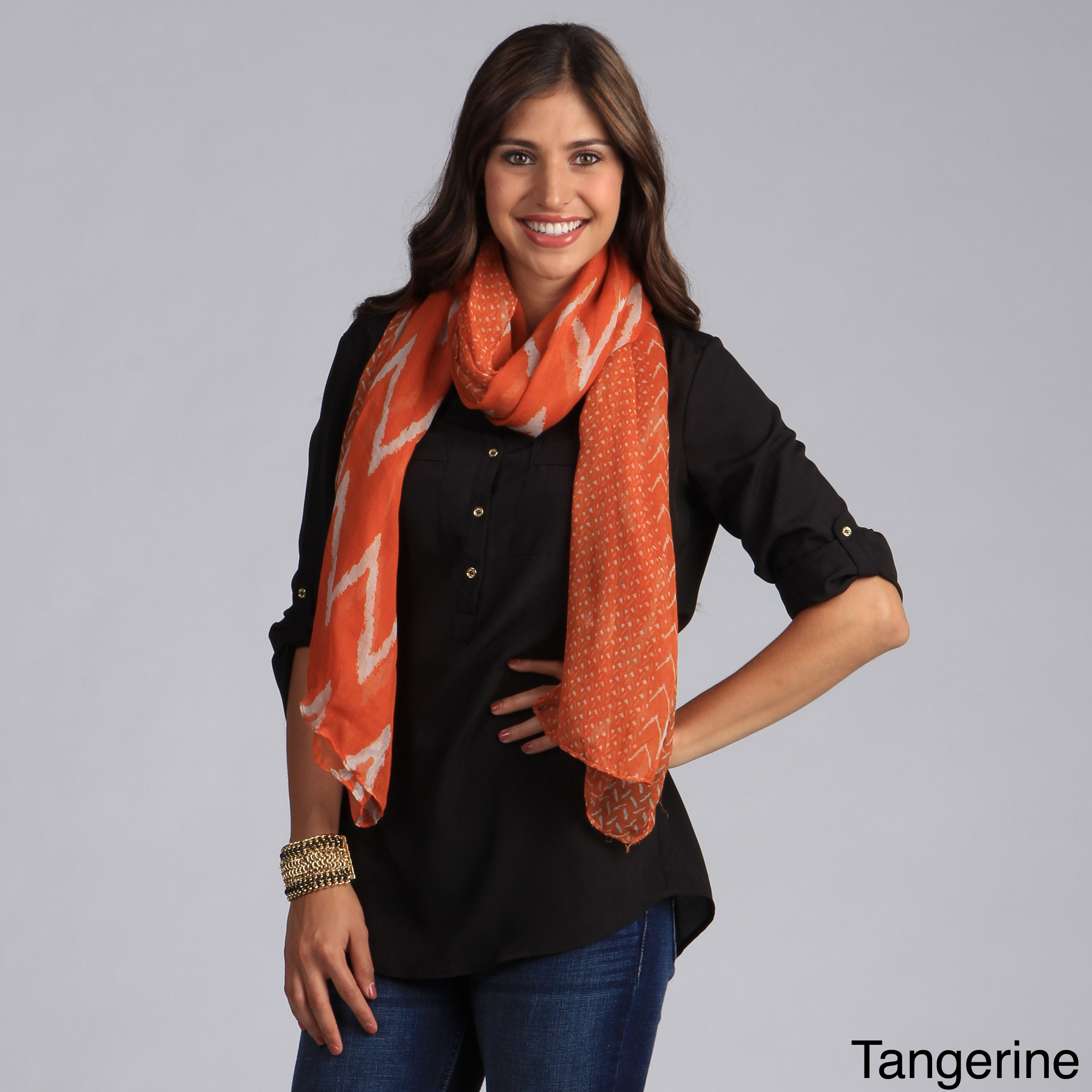 Saro Womens Ikat Design Shawl