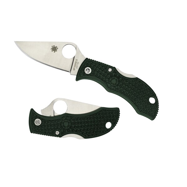 Spyderco Manbug British Racing Green FRN ZDP 189 PlainEdge Knife Spyderco Hunting Knives