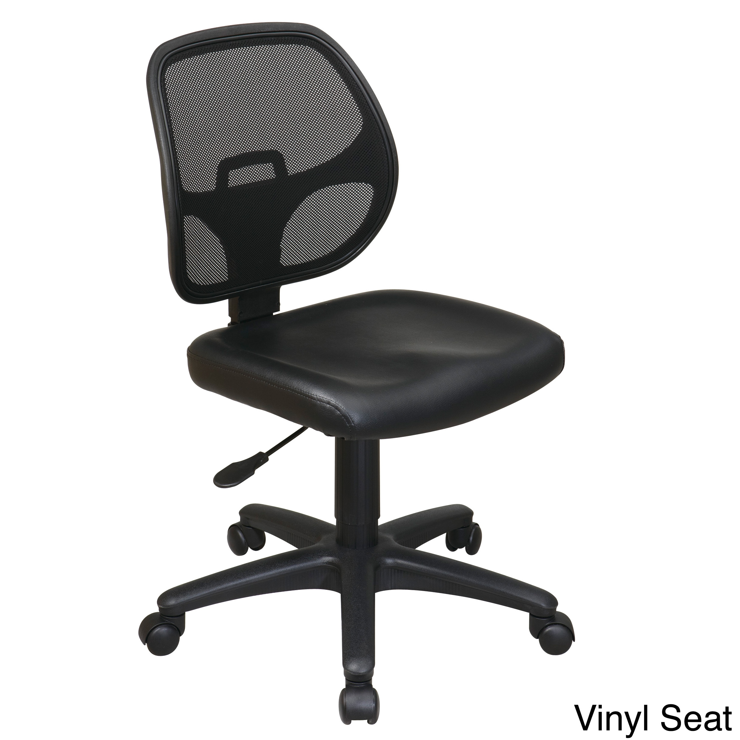 Office Star Products Office Star Work Smart Mesh Screen Back Task Chair with Vinyl Seat