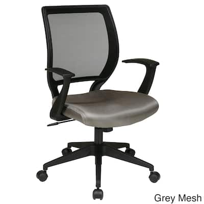 Office Star Work Smart Screen Back and Mesh Seat Task Chair with "T" Arms