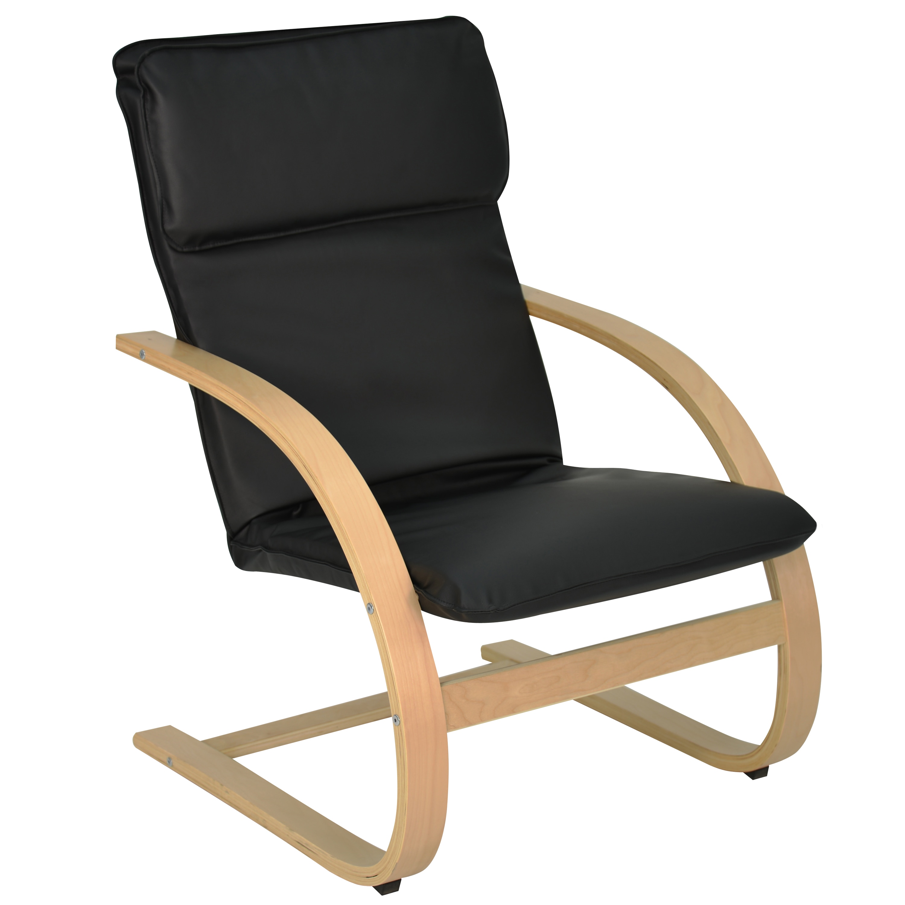 Shop Leather Mia Reclining Bentwood Chair Free Shipping On Orders