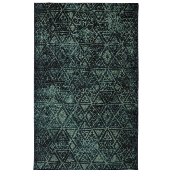 Indie Pattern Blue Green Rug (8' x 10') 7x9   10x14 Rugs