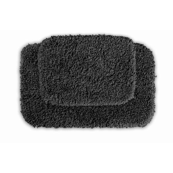 Shop Somette Serenity Dark Grey Bath Rug Set Of 2 Overstock 7971685