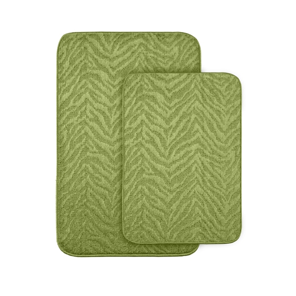 Somette Wild Style Lime Green Bath Rug 2piece Set Free Shipping On