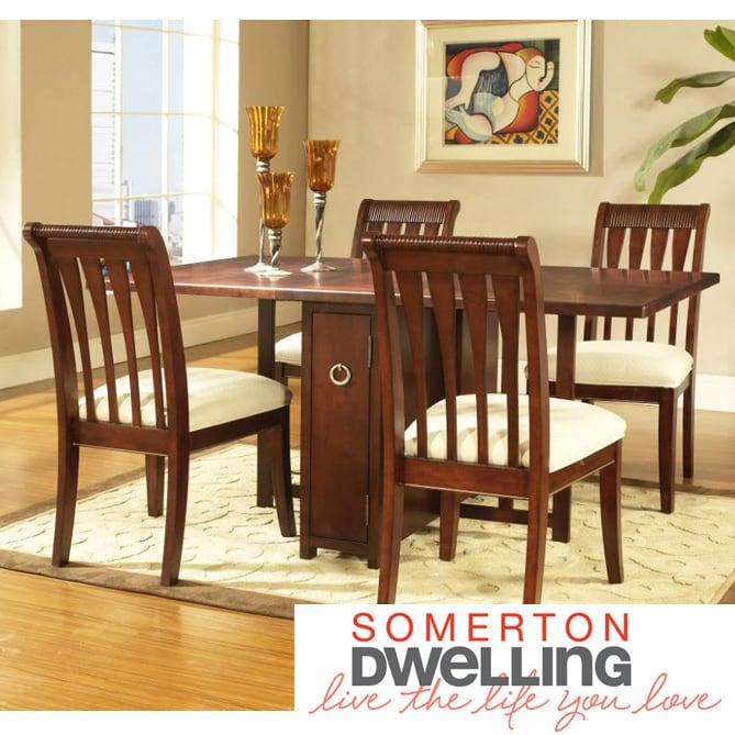 Somerton Dwelling Somerton Dwelling Caress 5 piece Gate Leg Dining Set Cherry Size 5 Piece Sets