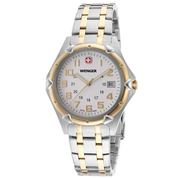 Shop Wenger Men's Two-tone Swiss Quartz Watch - White - Free Shipping ...