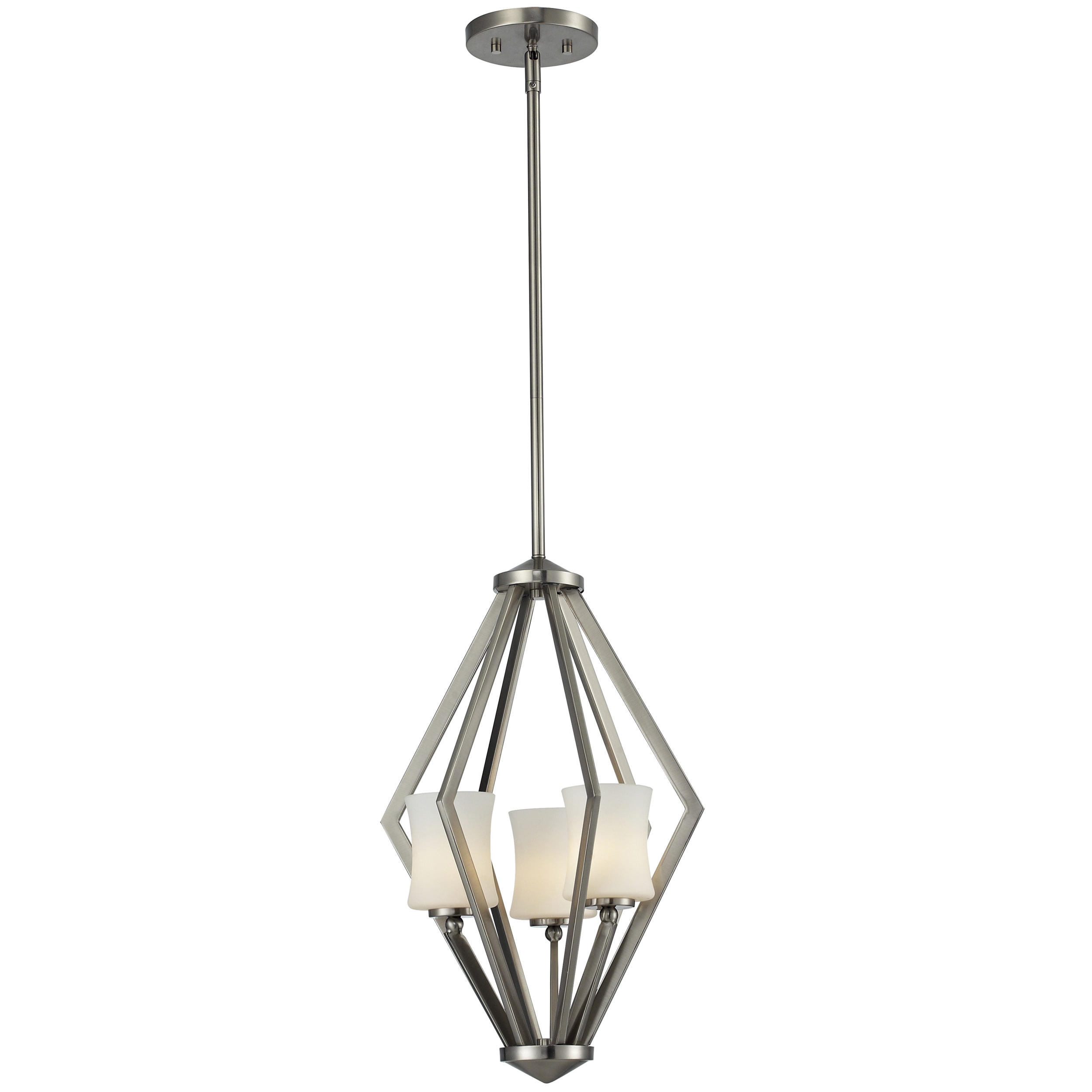 Elite 3 light Brushed Nickel Cage Pendant