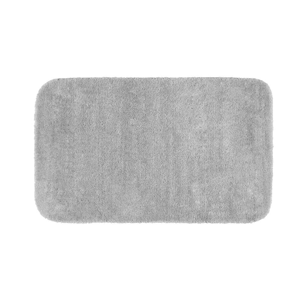 Plush Deluxe Frost Grey 30x50 Bath Rug