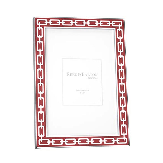 Red Poppy And Silver Link Picture Frame (4 X 6)