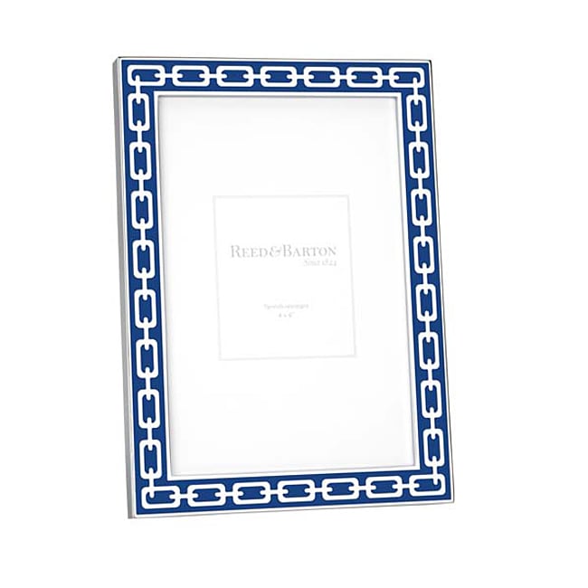 Navy And Silver Link Picture Frame (4 X 6)