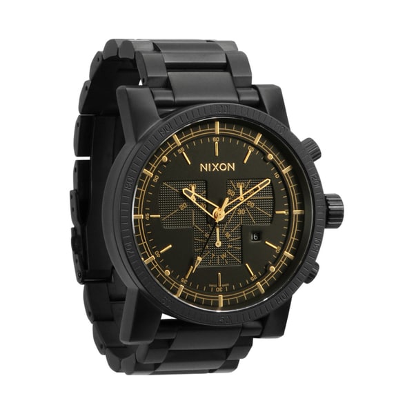 Nixon Men's 'Magnacon SS A154' Matte Black/ Gold Watch - 15341943 ...