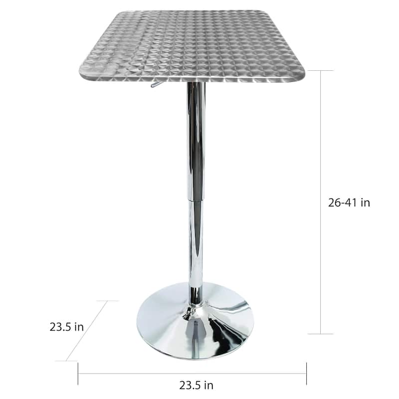 Stainless Steel Adjustable Bistro Bar Table - N/A