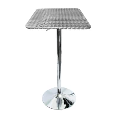 Stainless Steel Adjustable Bistro Bar Table - N/A